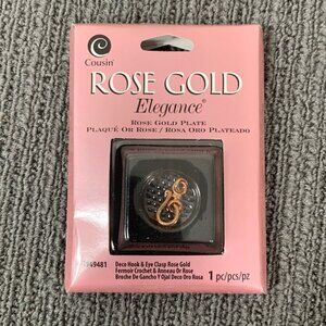Cousin Rose Gold Elegance Deco Hook & Eye Clasp Rose Gold Plate 1 pc 3949481 New